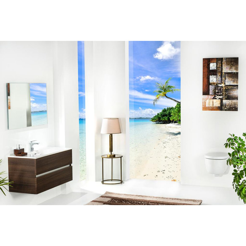 32 coiffeuse simple avec comptoir, Chêne foncé