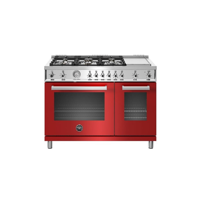 Bertazzoni 48'' W Free Standing Range, Rosso