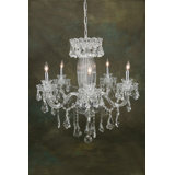6 - Light Candle Style Empire Chandelier