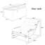 Ensemble de 3 chaises longues de patio avec table d'appoint en acacia-821271177