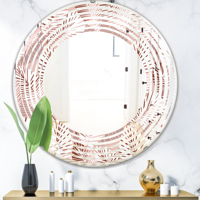 Wave Maze Glam Frameless Wall Mirror
