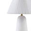 Ceramic Table Lamp With Fluted Fabric Shade
