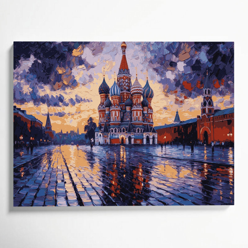 Art mural sur toile Mauves, Moscow, H 11 po x l 14 po