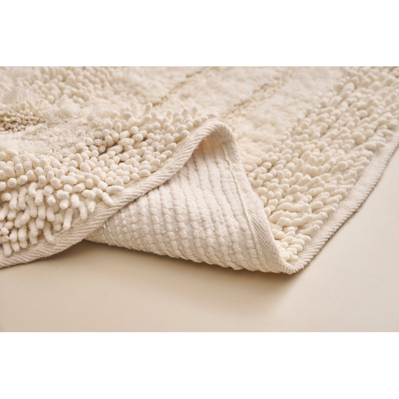 Ensemble de tapis de bain 2 pièces Leodore, Crème