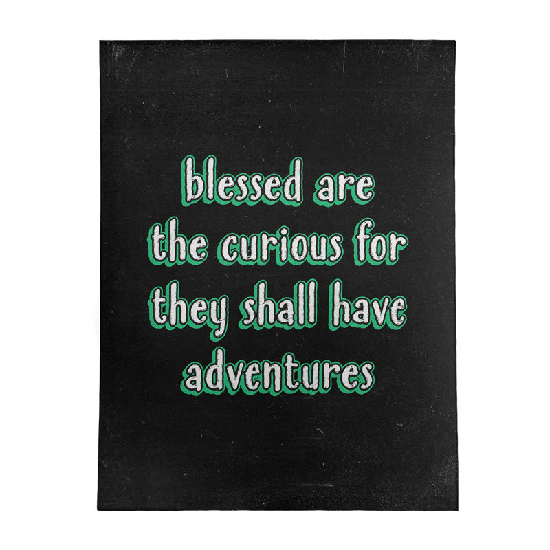 Tapis en polyester tableau noir style citation inspiration, Rectangle 9 pi x 12 pi