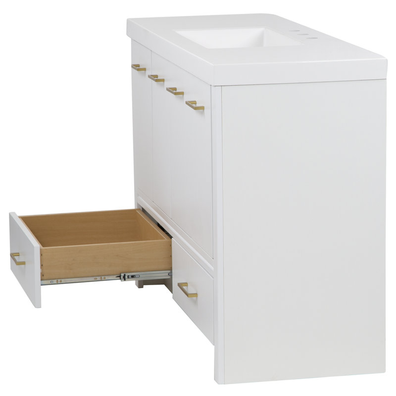 Ensemble de meuble-lavabo simple 49 po Blanche, Blanc