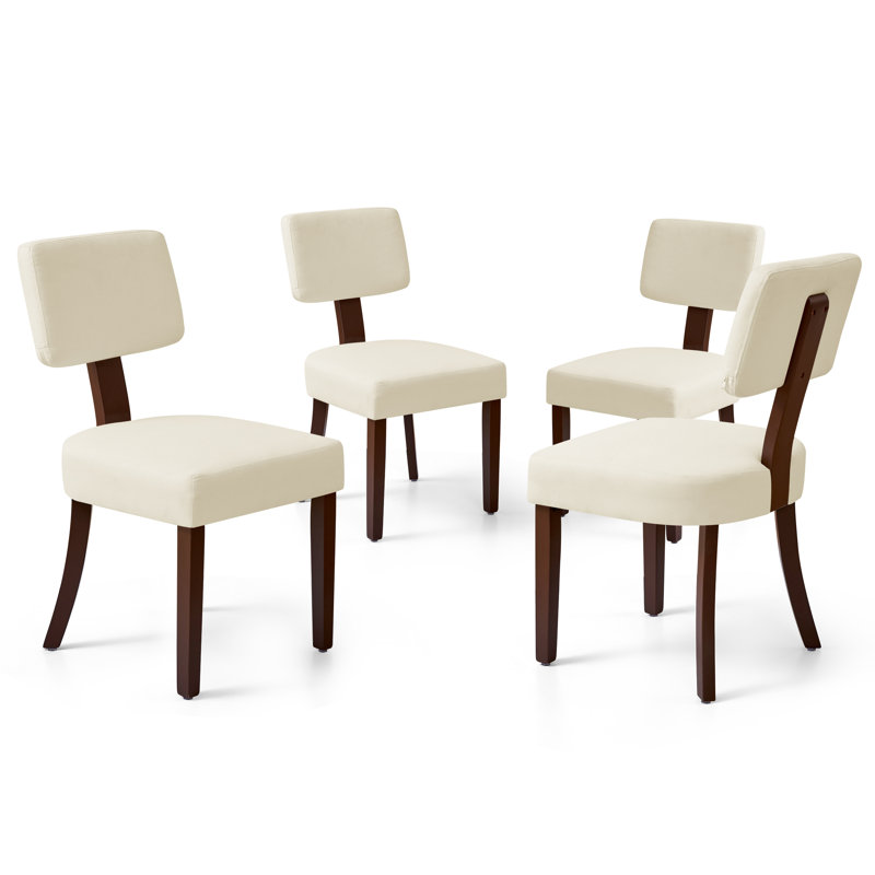 Chaise rembourrée Modern, Brun / bois brun foncé