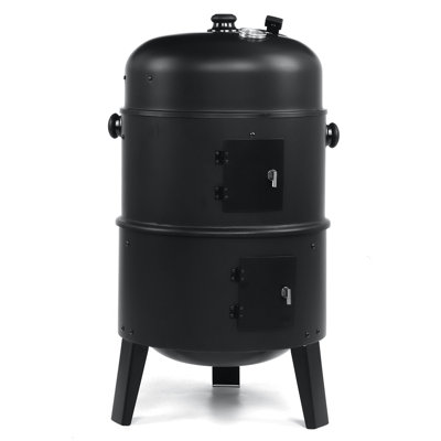 17 Stories Giahnna 47 cm W Portable Grill / Smoker Combo Charcoal Grill Gas & Charcoal Combo Grill