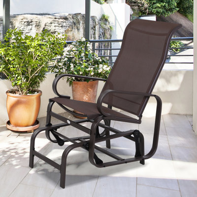 Backyard Glider Chair , Brown - Breathable, Smooth Rocking, For Patio In Heat And Wear , Comfortable