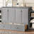 Full Size Murphy Bed With Spacious Storage Drawers And Shelves. Ideal For Guest Rooms Or Compact Bedrooms. Light Gray-1516636463-1516636462