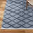 Town & Country Everyday Rein Solid Diamond Everwash Non-Slip Backing Washable Area Rug Blue-91338266