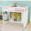 Lit mezzanine avec garde-robe, tablettes et armoire-948970015-948970012