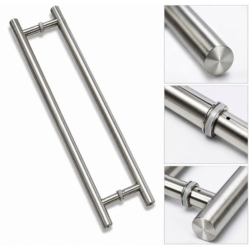 Poignée ronde en acier inoxydable, 48 in, Satin Nickel