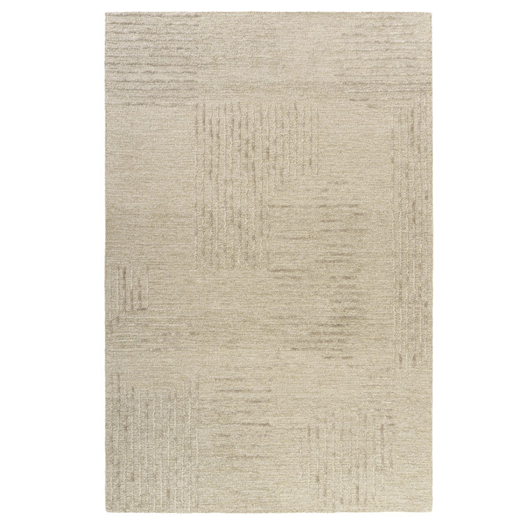 Casual High-Low Handmade Natural Wool Indoor Area Rug