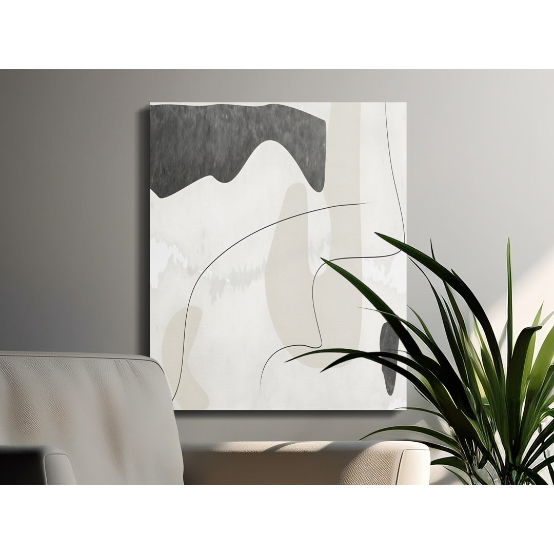 Minimalist Abstract Neutral Shapes Canvas