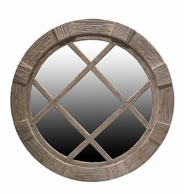 Gain Wood Flat Wall Mirror