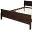 Full Size Wood Platform Bed With Headboard And Wooden Slat Support