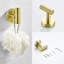 Quincaillerie de salle de bain en acier inoxydable doré Rouille - Bain douche. Comprend une barre à serviettes, un porte-papier hygiénique et un crochet à peignoir. Design contemporain avec finition grattée. Installation simple incluse-121108381
