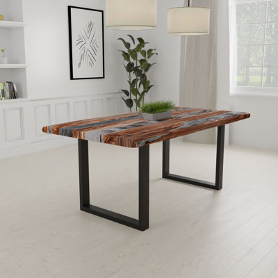 Digirolamo Solid Wood Top Dining Table