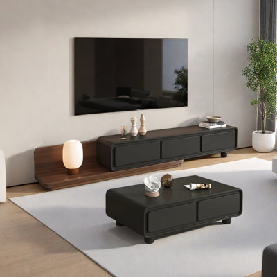 Wood TV Stand and Coffee Table Set