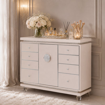 Commode 8 tiroirs avec armoire Glimmering Heights