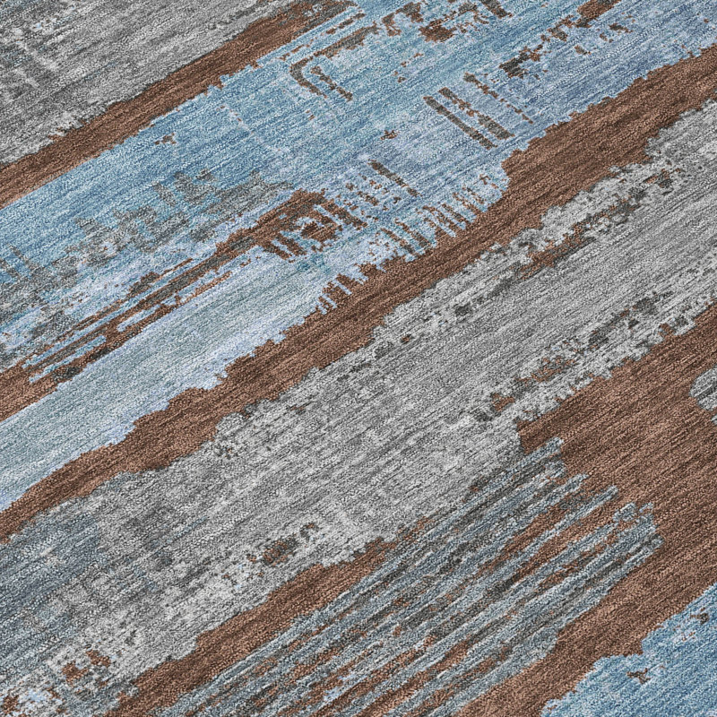 Aelaris Chocolate Washable Indoor-Outdoor Rug - LOOMLAN, 8' x 8'