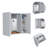 Ellegrini 1-Drawer Medicine Cabinet White-1513970680