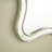 24'' Fleuron Mirror, Wave-shape Pu Material Light Luxury Style Art Decorative Mirror, Reating Atmosphere In Home Space, Suitable For Bathroom, Bedroom, Living Room, Corridor, Entryway, Etc.