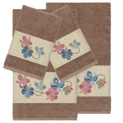 Caroline Embellished 4 Piece Towel Set