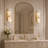 Modern 4 - Light Luxury Wall Sconce With Crystal Flower Accents
