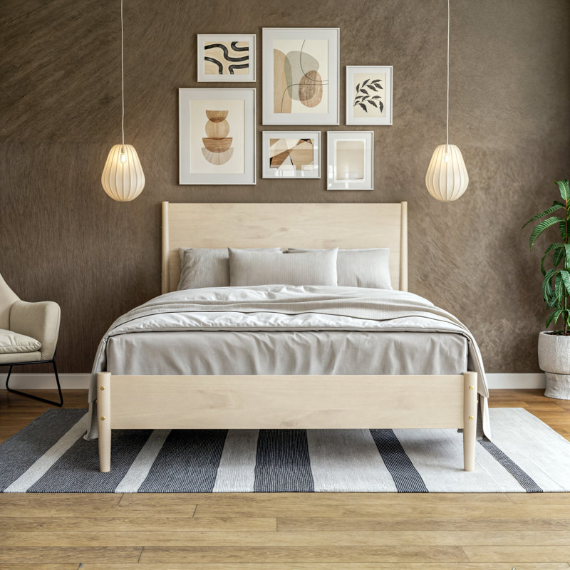 Imel Platform Bed, Queen, Light Oak