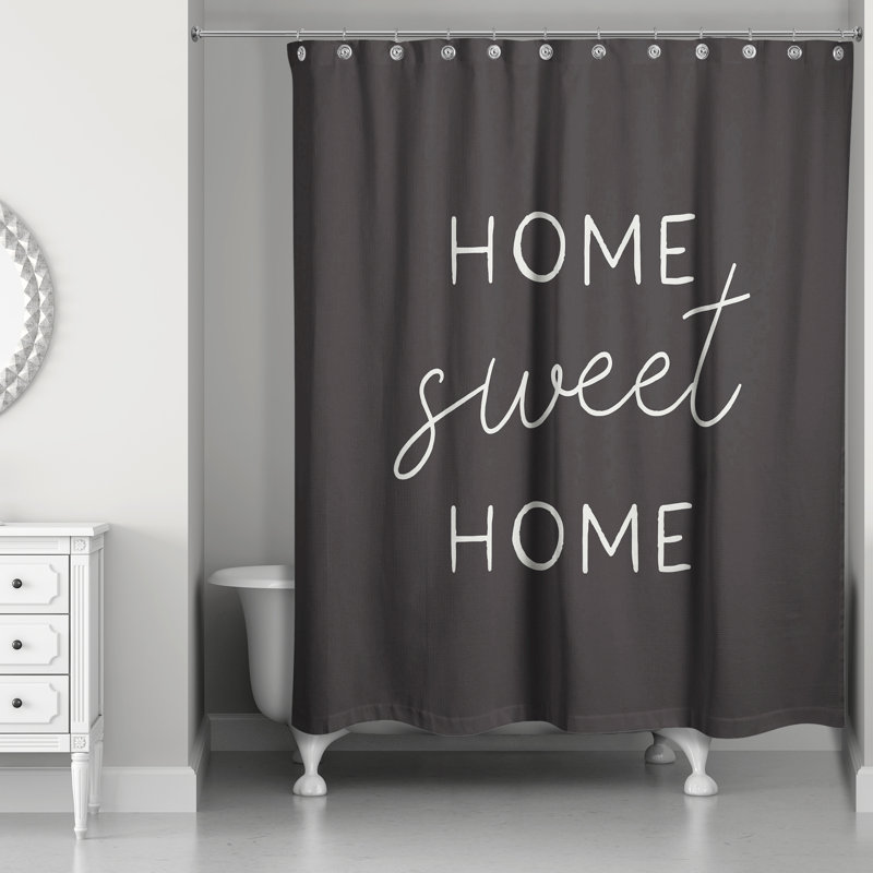 Rideau de douche simple Perine, Noir