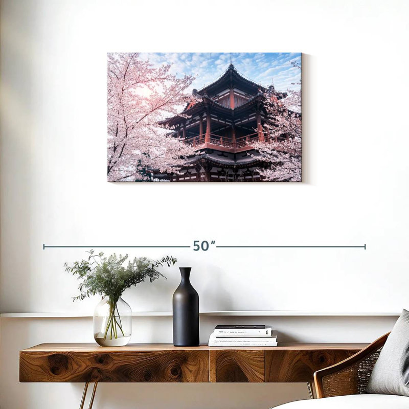 Adella Qinglong Temple Sakura, 20" H x 30" W