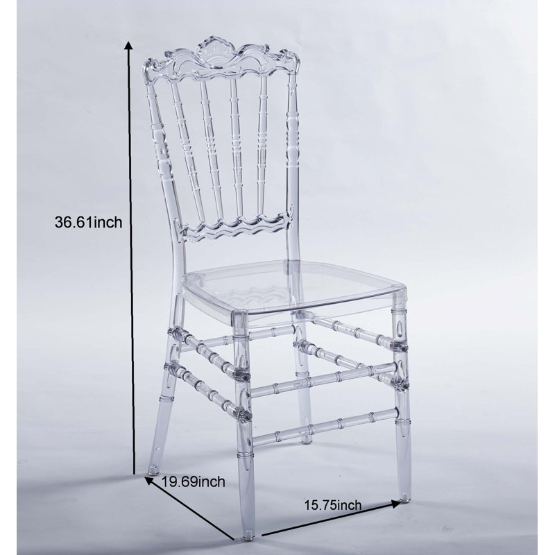 Chaise de mariage, chaise de salle à manger, ensemble de 4, siège en plastique