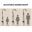 Système de douche mural à pluie avec douchette-126019296