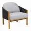 Fauteuil club d'extérieur en bois-873665821