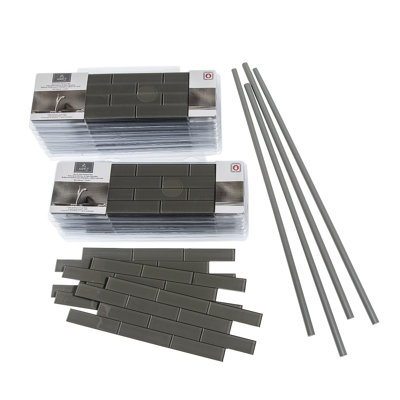 Carrelage en cuir mat 12,5 po x 4 po Aspect