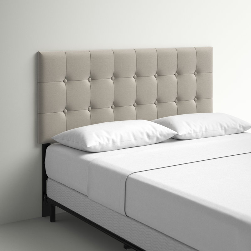 Richey Upholstered Panel Headboard, Warm Gray, Twin