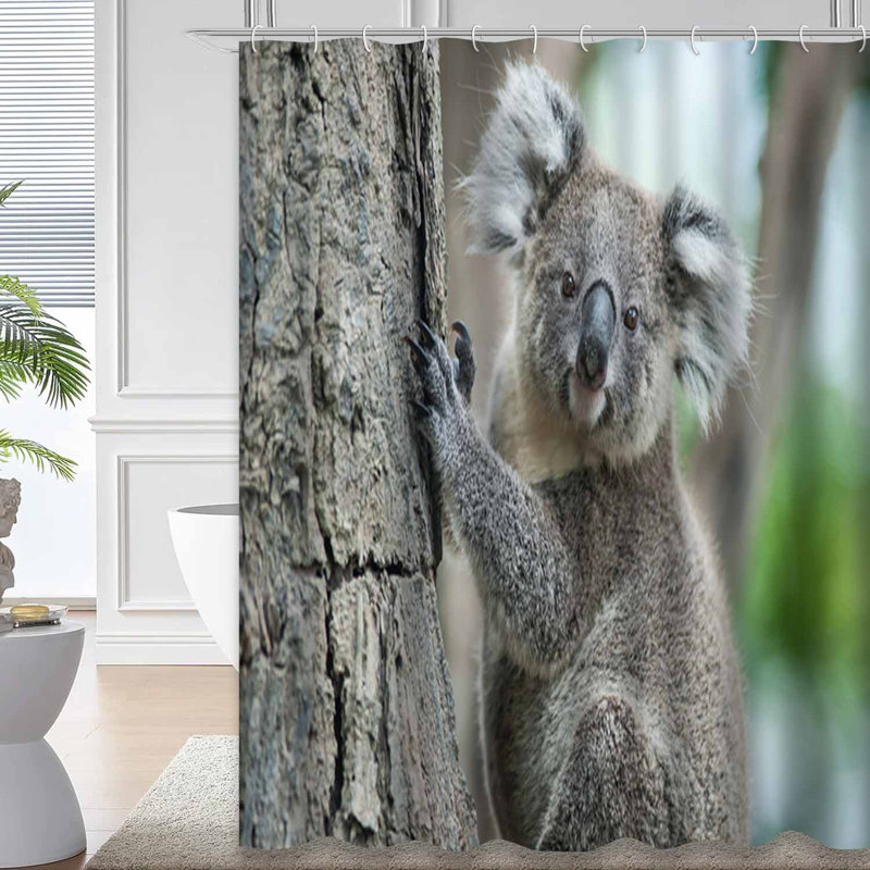 Rideau de douche australien avec 12 crochets, L 72 po x l 78 po