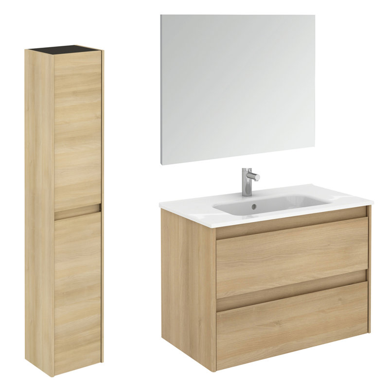 Ambra 23.8'' W Single Vanity, Nordic Oak, 32"