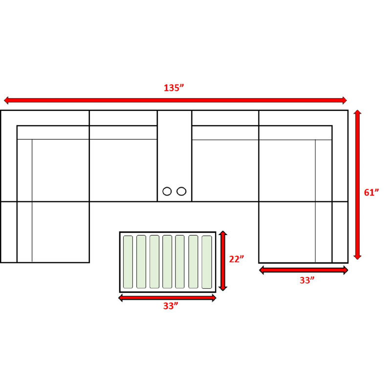 Ensemble de conversation en polyéthylène haute densité pour 4 personnes avec coussins