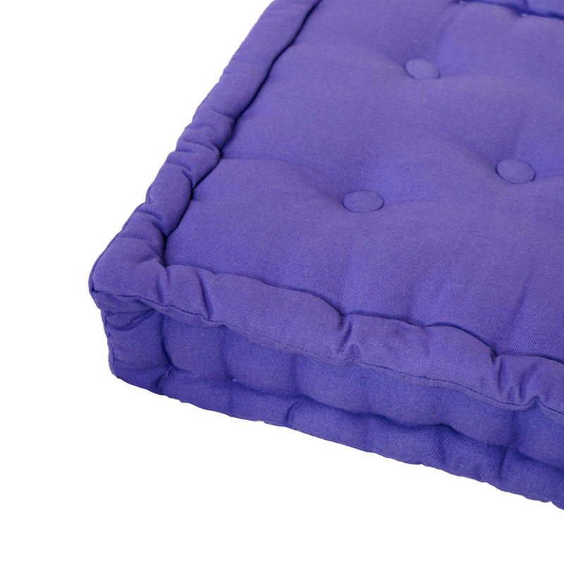 100% Cotton Booster Armchair Seat Pads Cushion, Blue