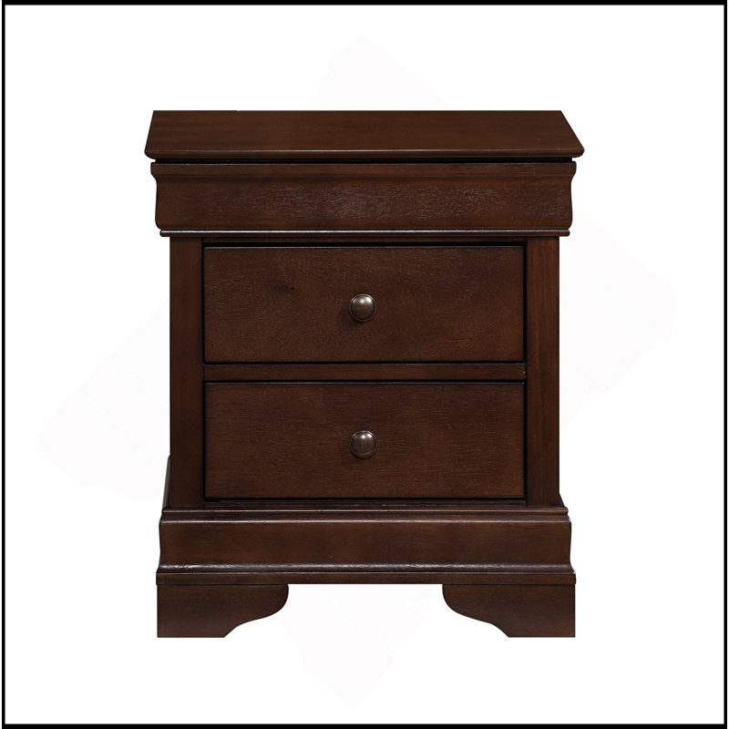 Table de chevet style Louis Philippe, Mélange de bruns