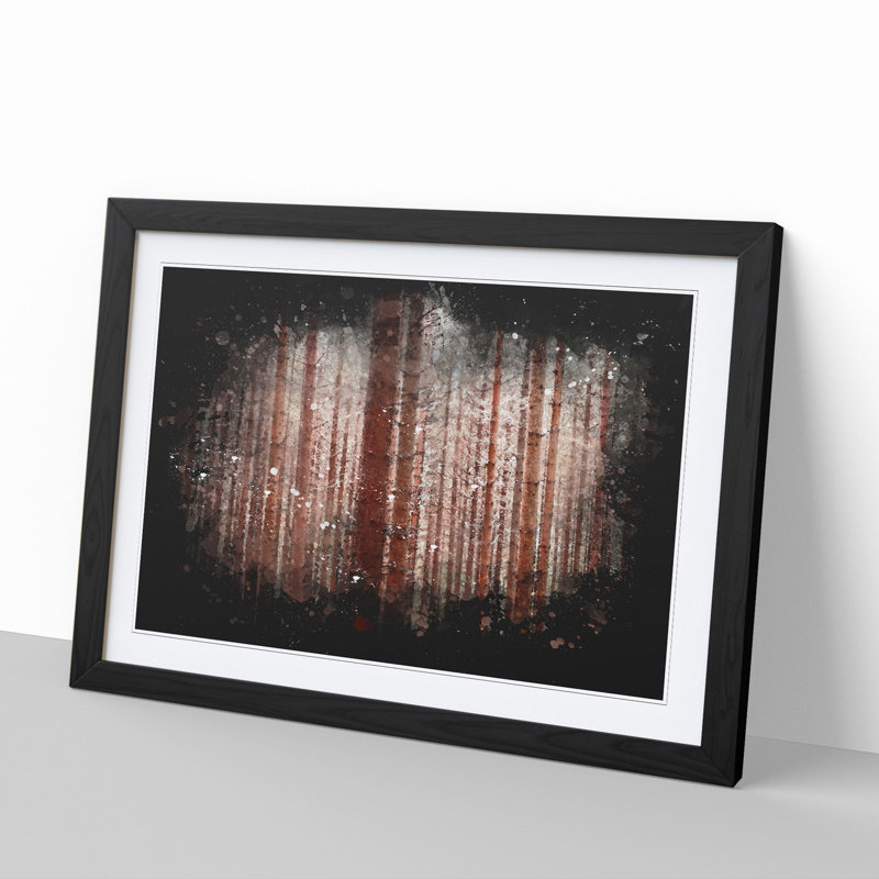 Autumn Forest Vol.7 Paint Splash - Picture Frame Graphic Art, 36cm H x 48cm W x 2cm D, Black