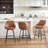 Janayshia Modern Industrial Swivel Upholstered 25.6'' Faux Leather Counter Stool with Metal Frame-1524620433-1484961770
