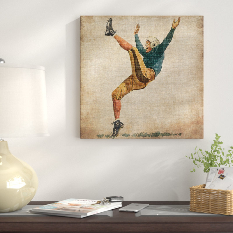 « rétro sports v », impression sur toile, H 12 po x l 12 po x P 0,75 po, Toile tendue