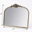 Miroir mural noir arqué baroque vintage français orné 40*30"