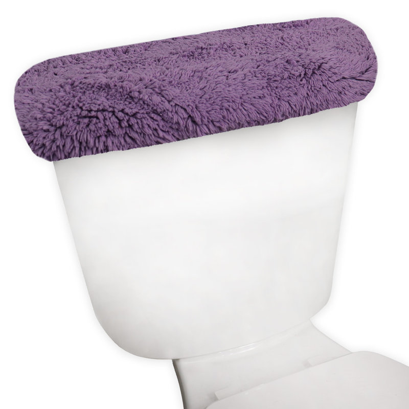 Tapis pour salle de bain Dobrinka, Mauve, 10 po x 22 po (couvercle de réservoir)