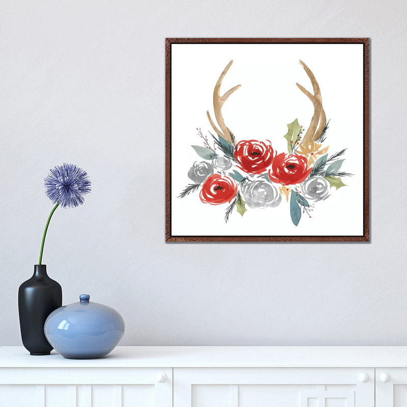 Adorning II by Isabelle Z - Print on Canvas, 45.72 cm H x 45.72 cm W, Classic Brown Wood Framed