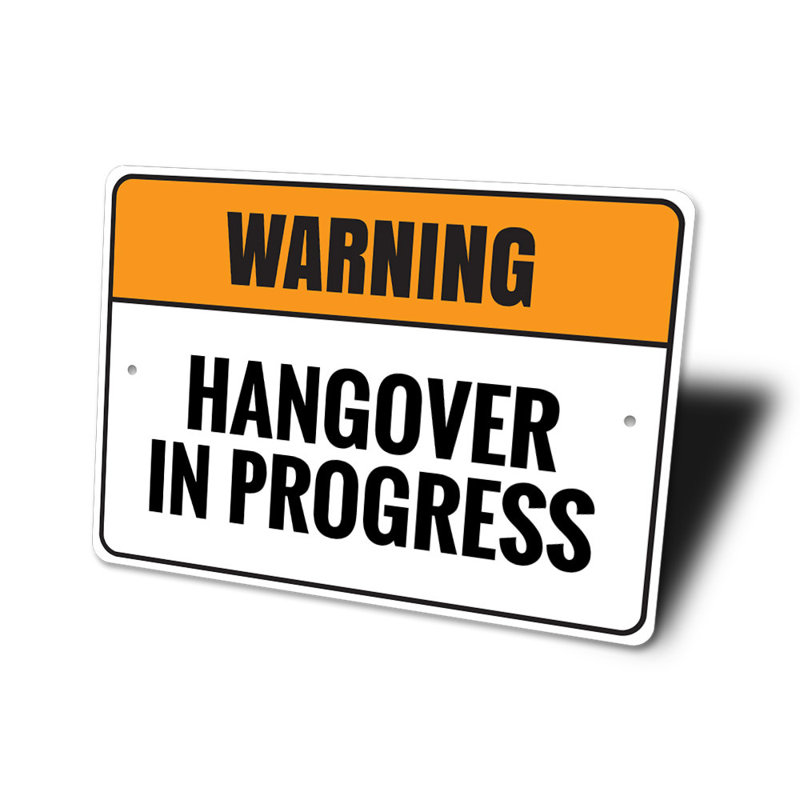 Panneau en aluminium Hangover, H 10 po x l 14 po x P 0,04 po
